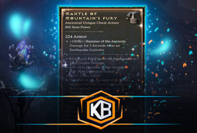 Mantle of the Mountains Fury farm in Diablo 4 fast