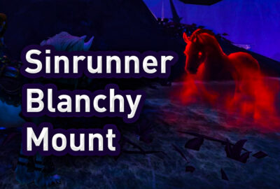Sinrunner Blanchy mount in Revendreth from World of Warcraft